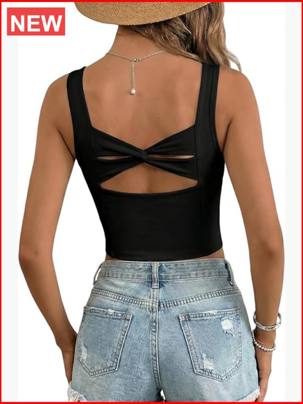Workout Tank with Built in Bra Crisscross Back Sleeveless Fitted Top